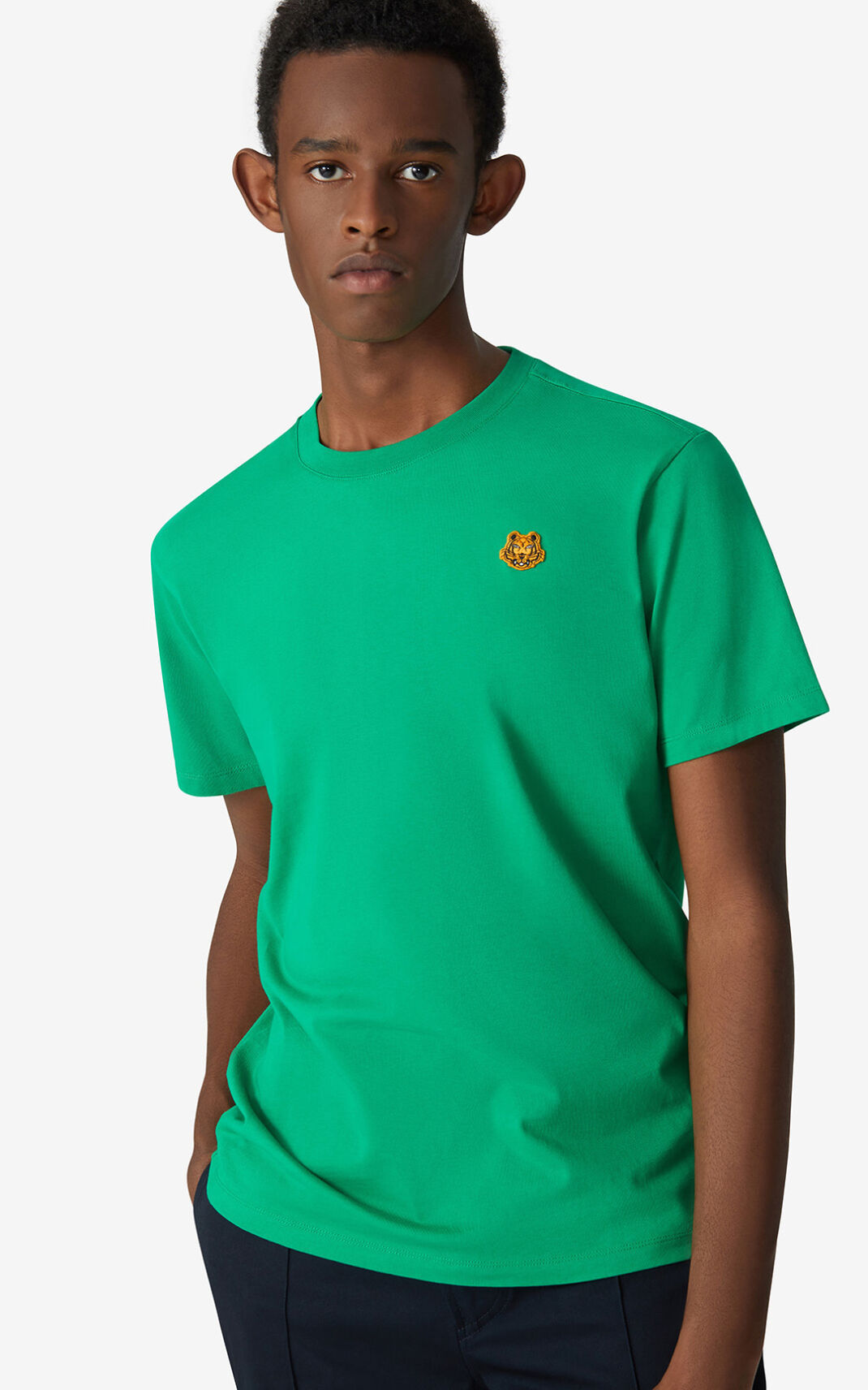 T Shirt Kenzo Homme Tiger Crest Vert GUVKC-4831